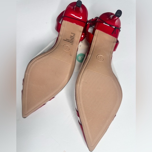 NWT A New Day Red and White Kitten Heels Size 8.5 - Picture 5 of 12